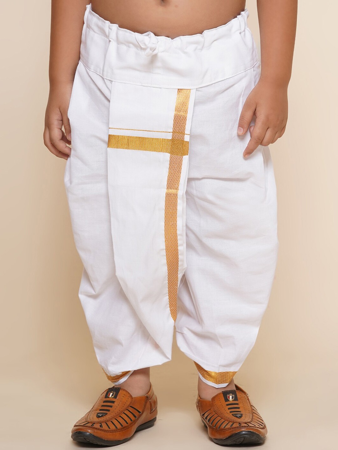 

Sethukrishna Boys Mid Rise Dhoti Pants, White