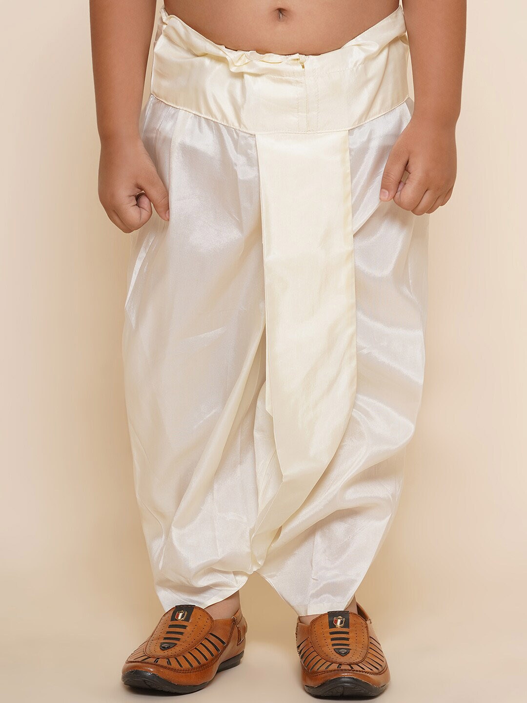 

Sethukrishna Boys Mid Rise Dhoti Pants, Cream