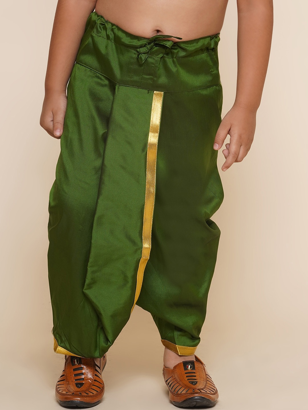 

Sethukrishna Boys Mid Rise Dhoti Pants, Olive