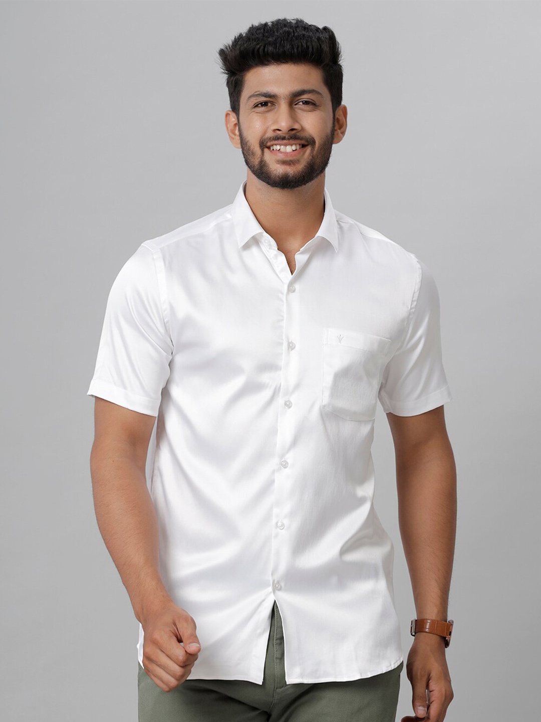 

Ramraj Spread Collar Casual Shirt, White