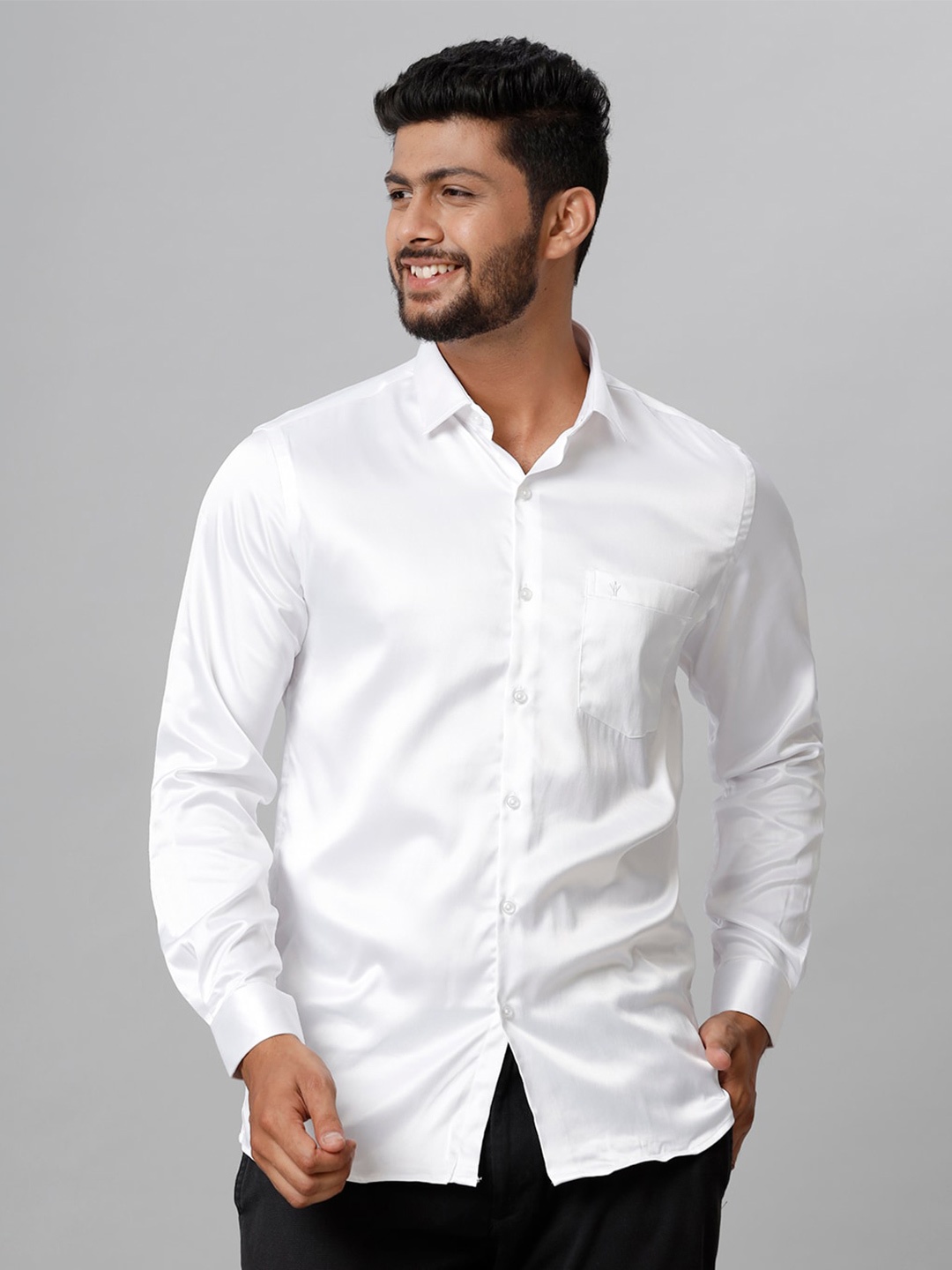 

Ramraj Spread Collar Casual Shirt, White