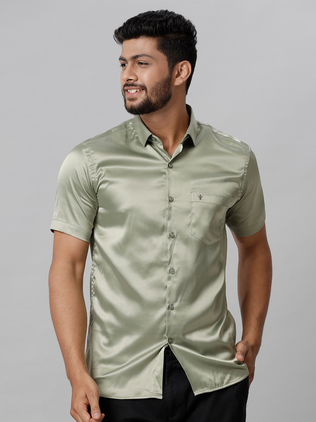 

Ramraj Spread Collar Casual Shirt, Sea green