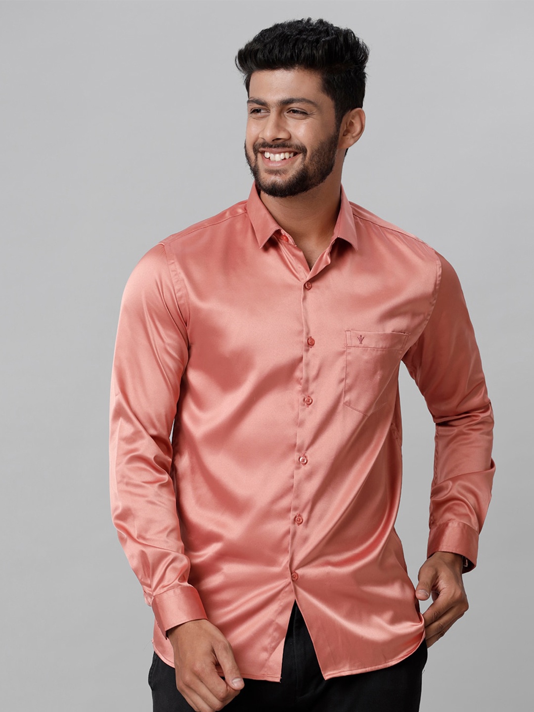 

Ramraj Spread Collar Casual Shirt, Peach