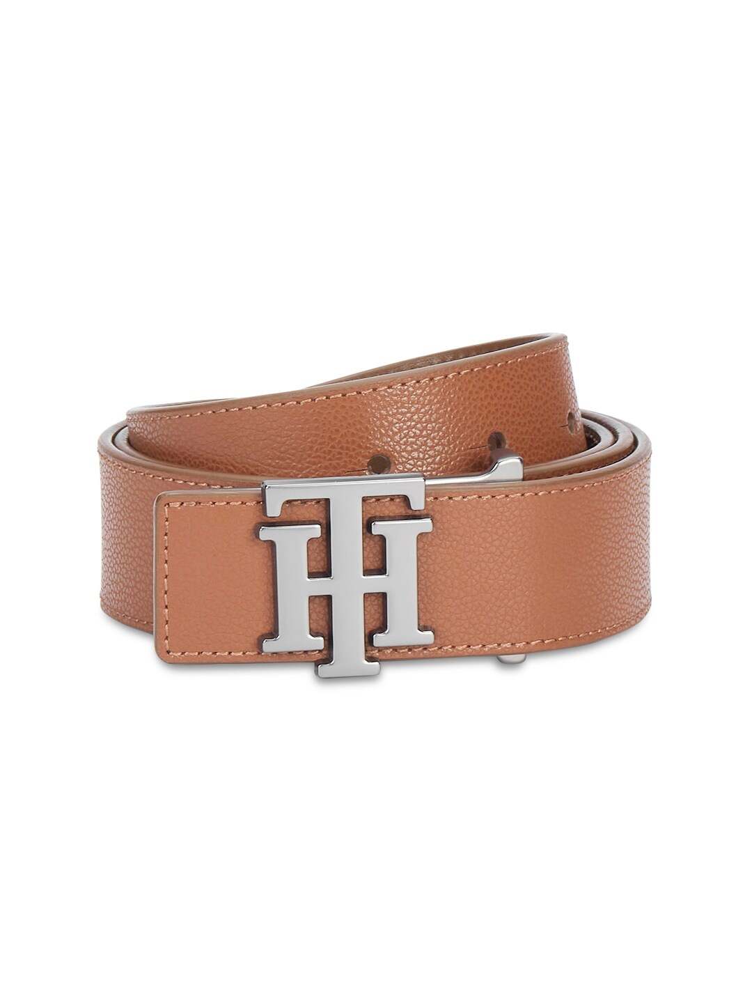 

Tommy Hilfiger Men Textured Leather Belt, Tan