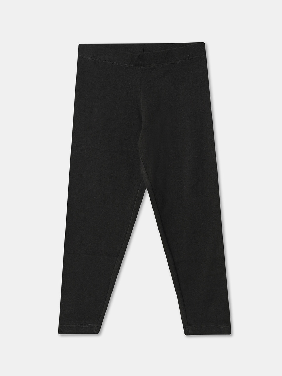 

R&B Girls Cotton Ankle-Length Leggings, Black