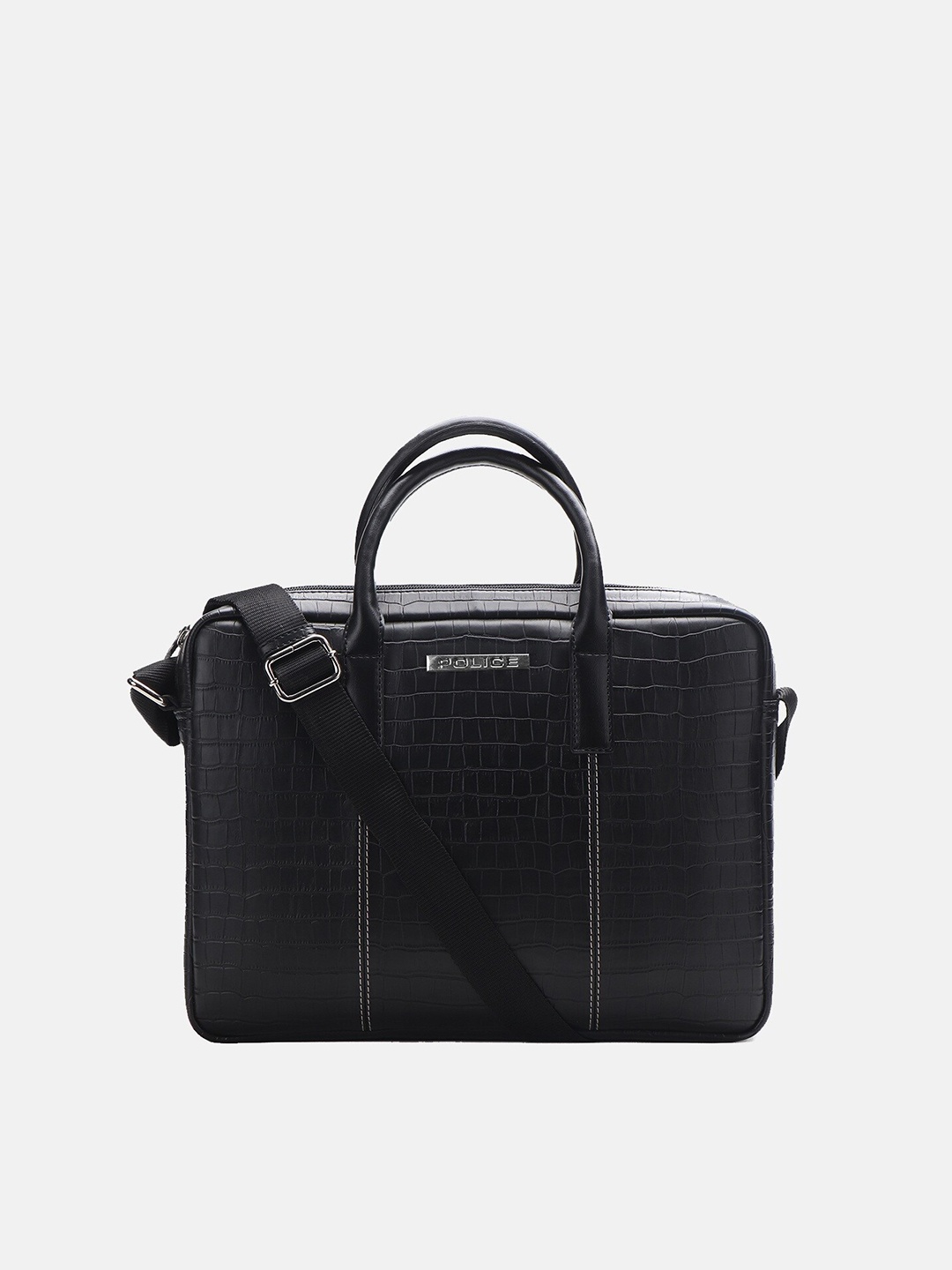 

Police Men Textured 14 Inch Laptop Bag, Black