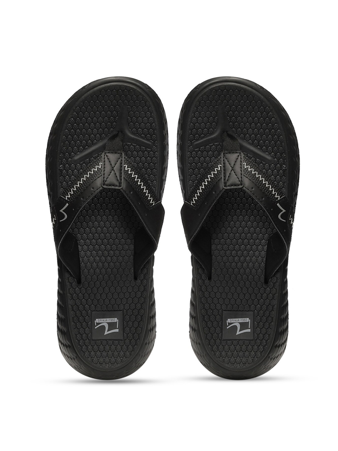 

SPYKAR Men Self Design Thong Flip-Flops, Black