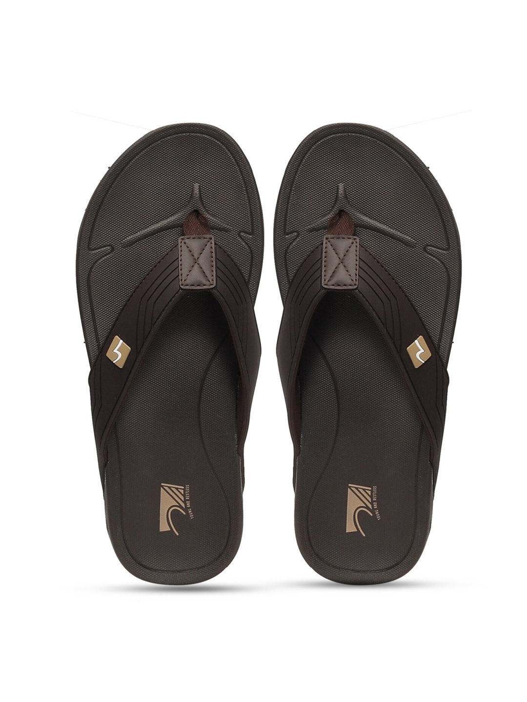 

SPYKAR Men Self Design Thong Flip-Flops, Brown