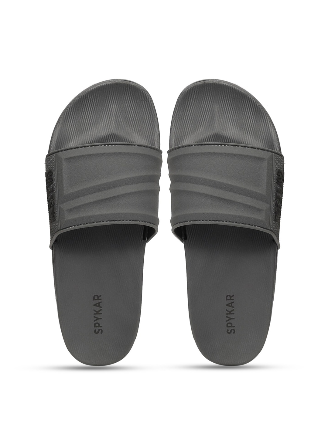 

SPYKAR Men Self Design Sliders, Grey