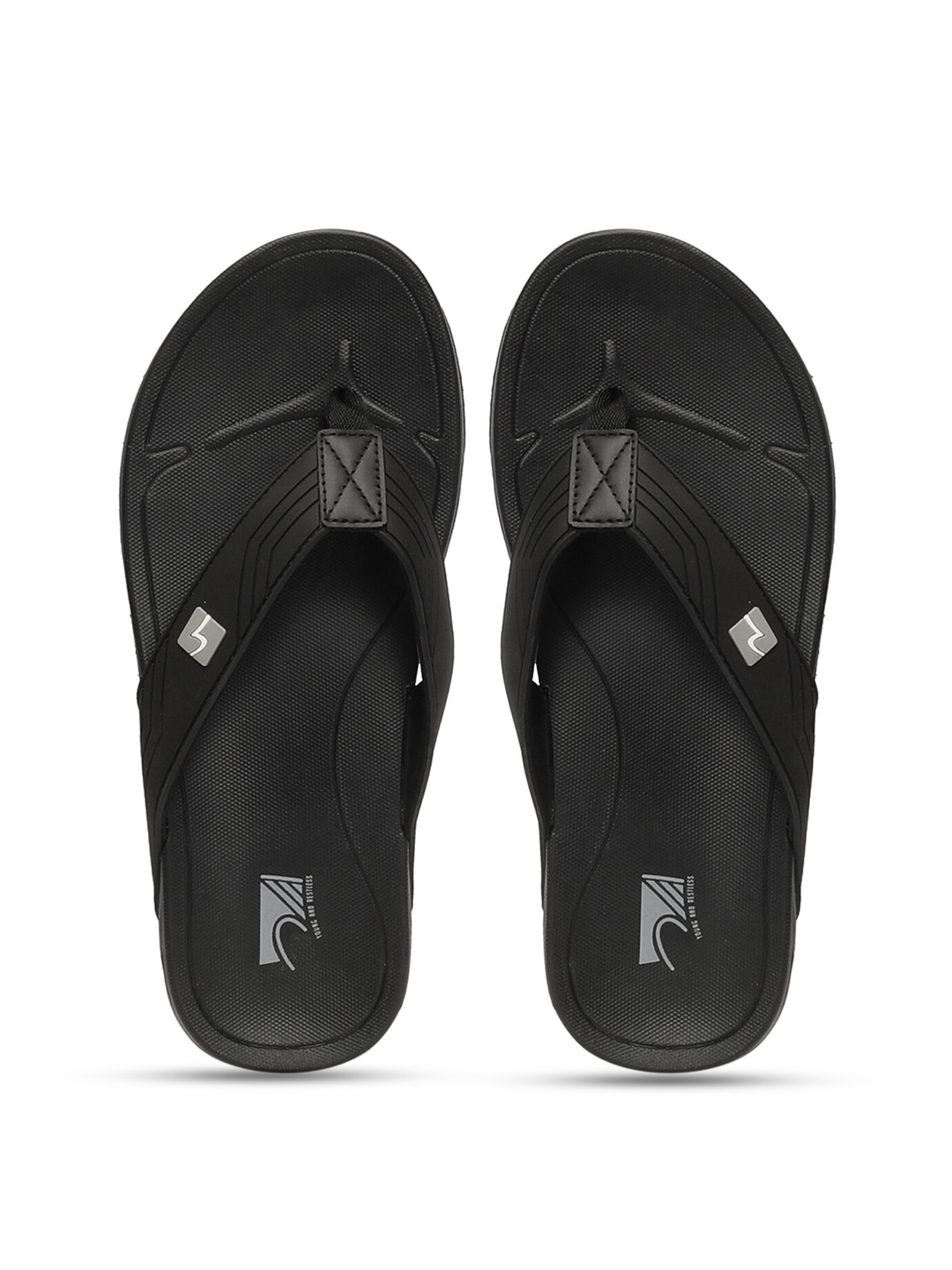 

SPYKAR Men Self Design Thong Flip-Flops, Black
