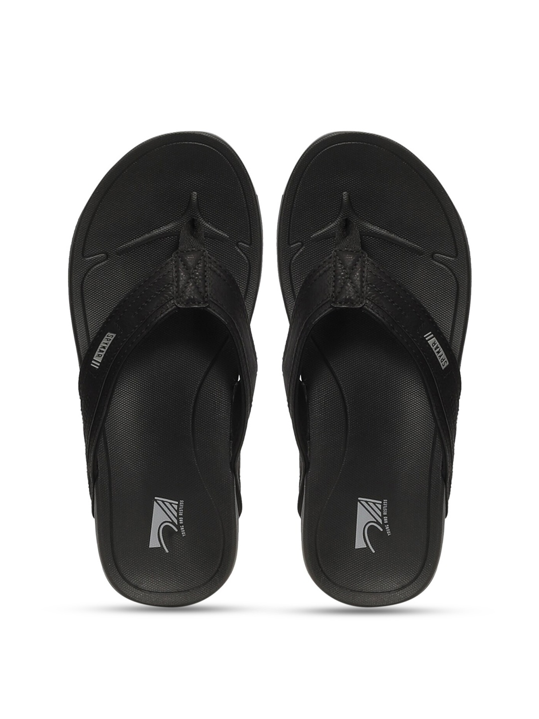 

SPYKAR Men Self Design Thong Flip-Flops, Black