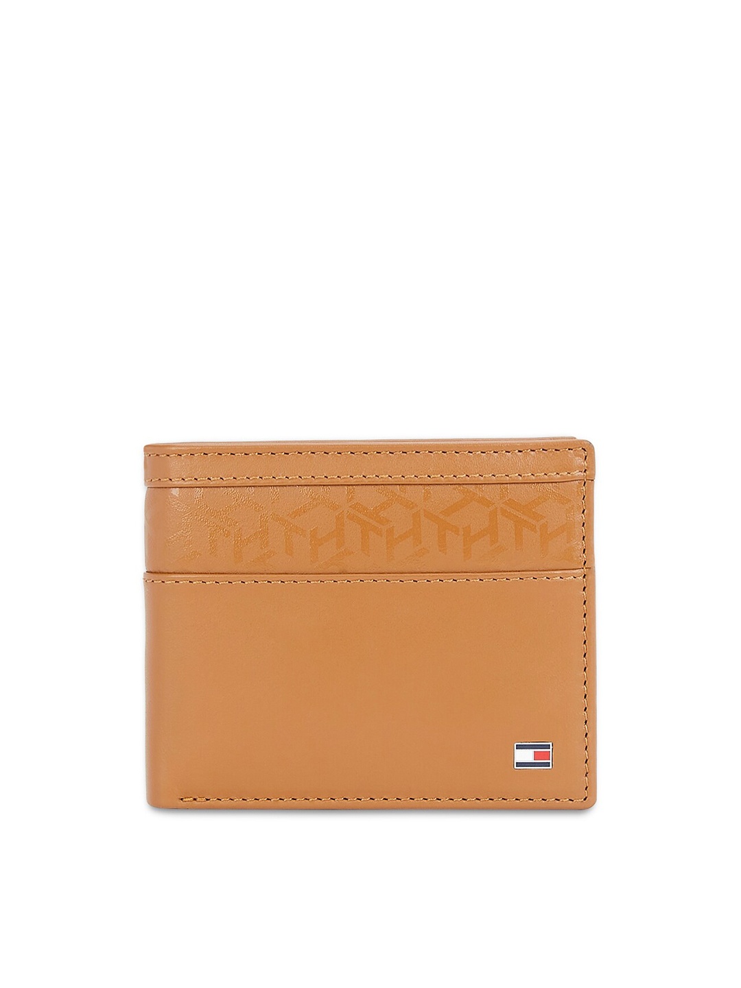 

Tommy Hilfiger Men Leather Two Fold Wallet, Tan