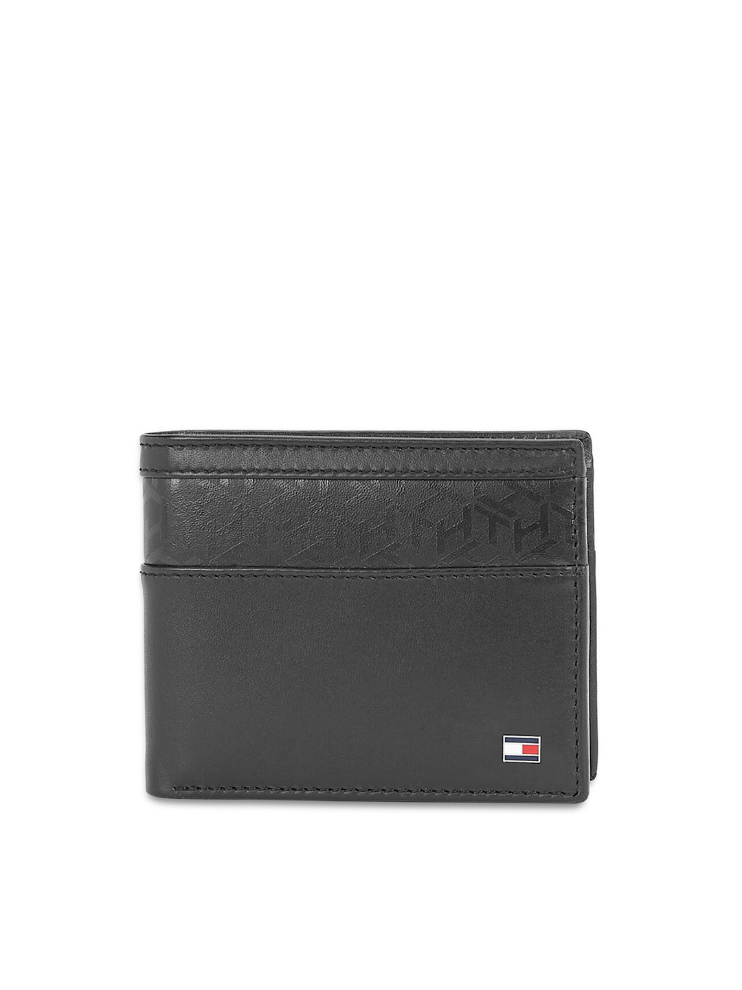 

Tommy Hilfiger Men Leather Two Fold Wallet, Black