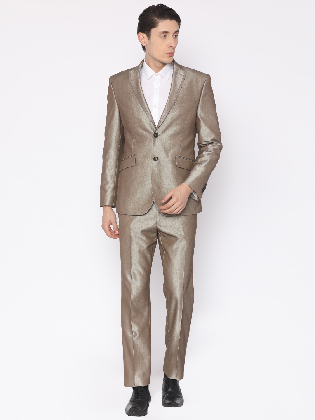 

Van Heusen Men Beige Slim Fit Single-Breasted Party Suit