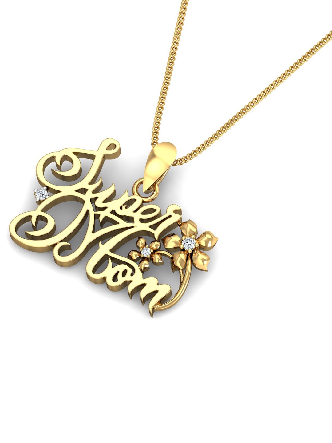 

KUBERBOX 18KT Gold SuperMom Charm Pendant 3.44 gm