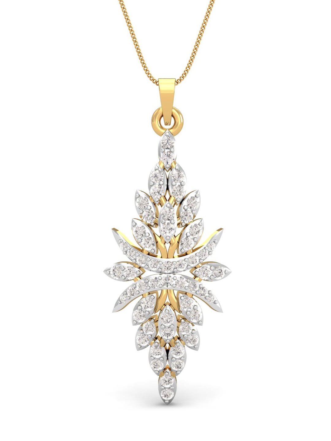 

KUBERBOX 18KT Yellow Gold Diamond-Studded Pendant- 2.09 gm