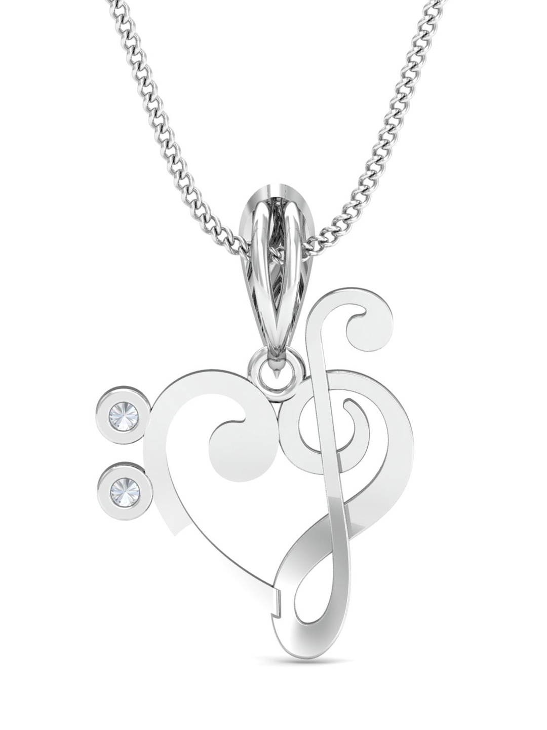 

KUBERBOX Love Music 18KT Gold Love Music Charm Pendant - 0.99 gm, Silver