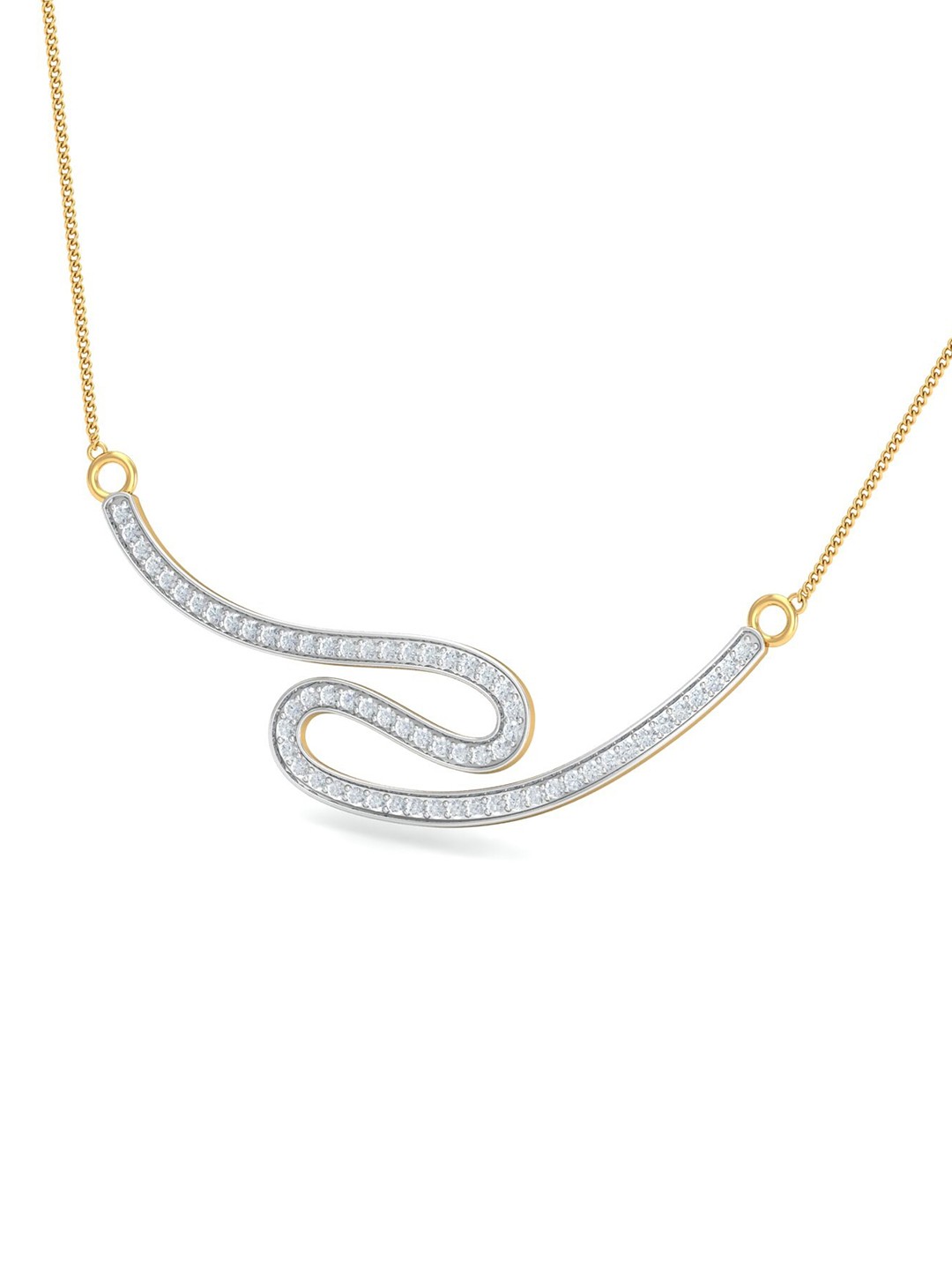 

KUBERBOX Adora 18KT Gold Diamond - Studded Pendant- 2.07gm
