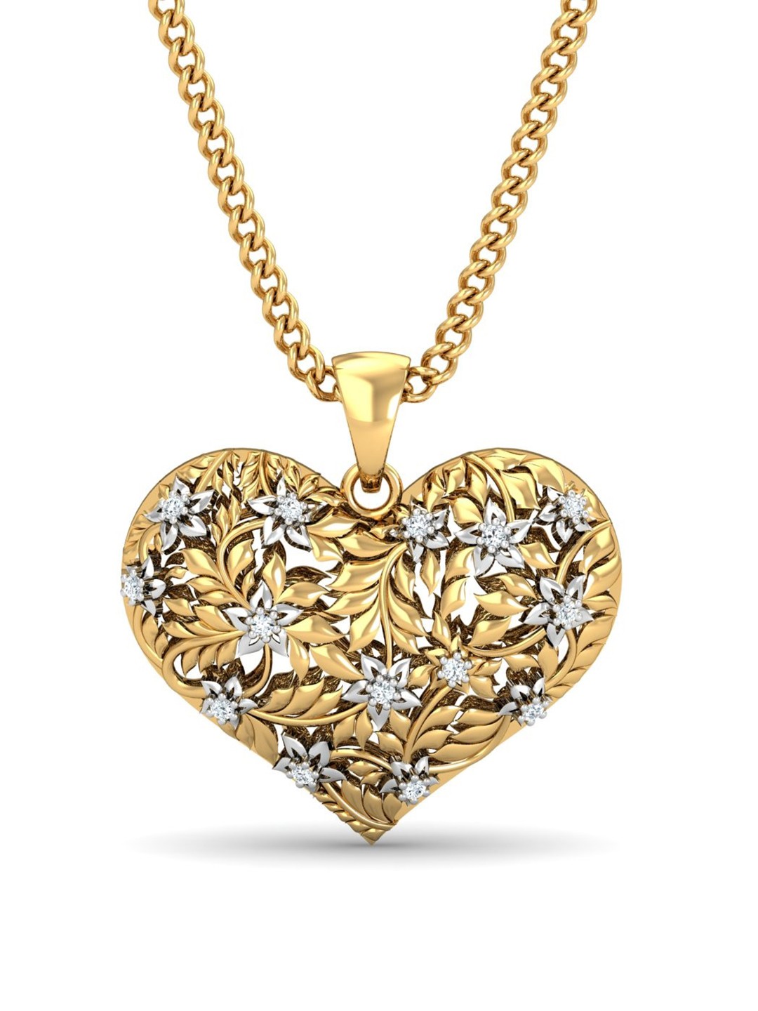 

KUBERBOX Alpriye 18KT Gold Diamond-Studded Pendant- 4.0 gm
