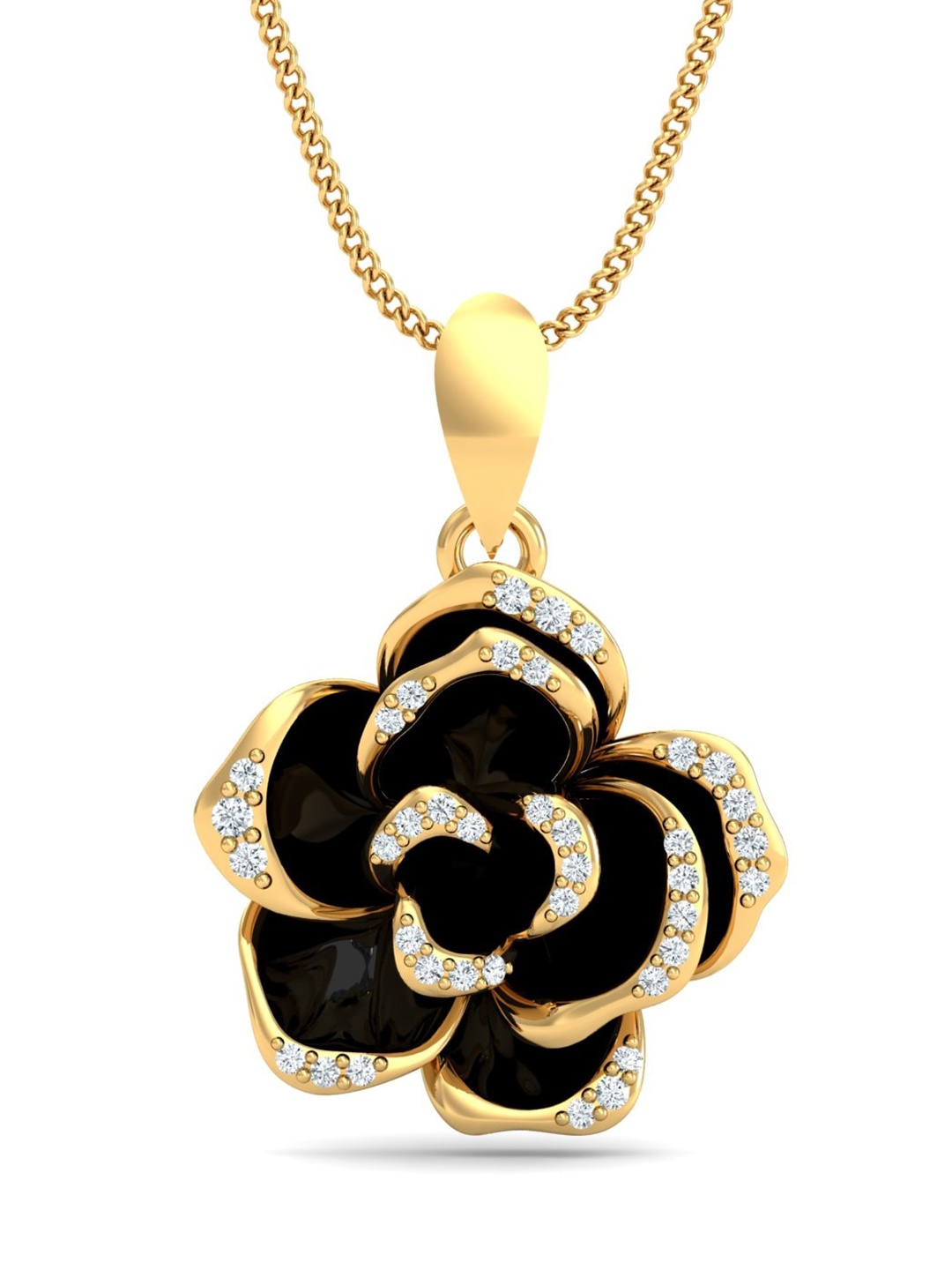 

KUBERBOX 18KT Gold Diamond-Studded Pendant - 3.51gm