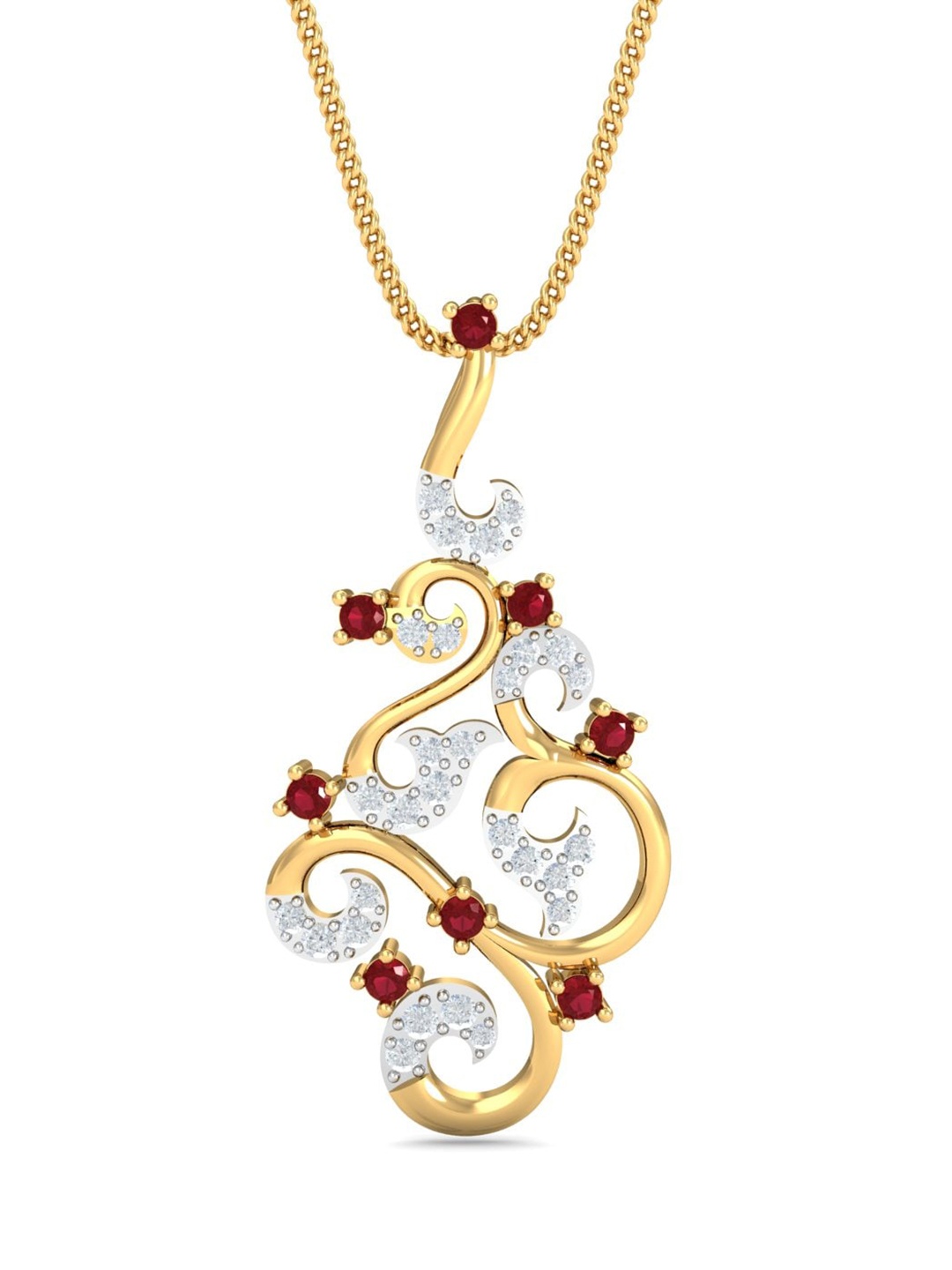 

KUBERBOX 18KT Gold Diamond-Studded Barnabas Pendant - 1.63gm
