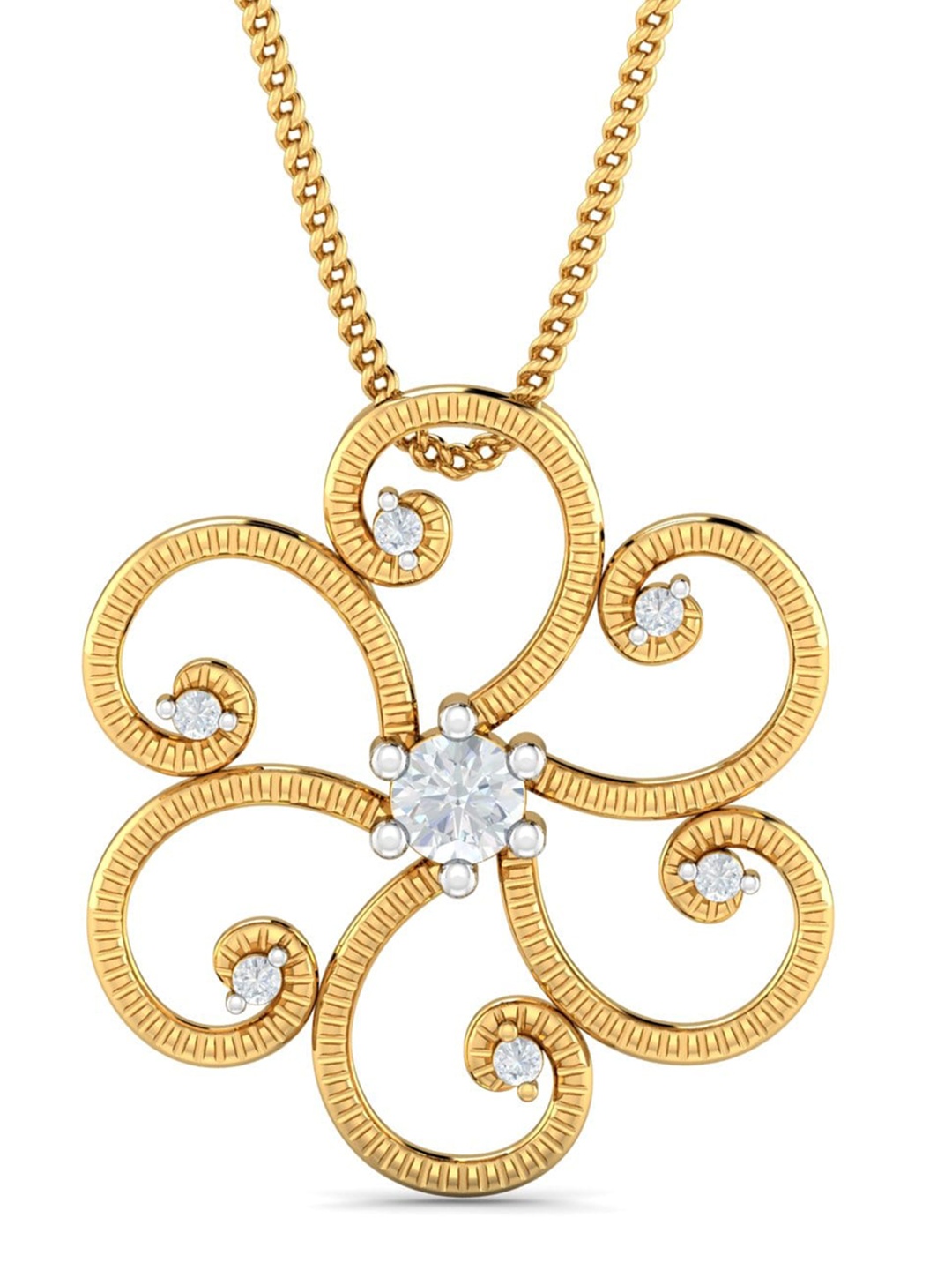 

KUBERBOX Birdie 18KT Gold Diamond-Studded Pendant - 1.58 gm