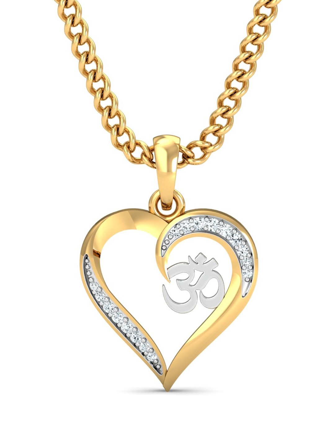 

KUBERBOX 18KT Gold Diamond-Studded Pendant- 1 gm