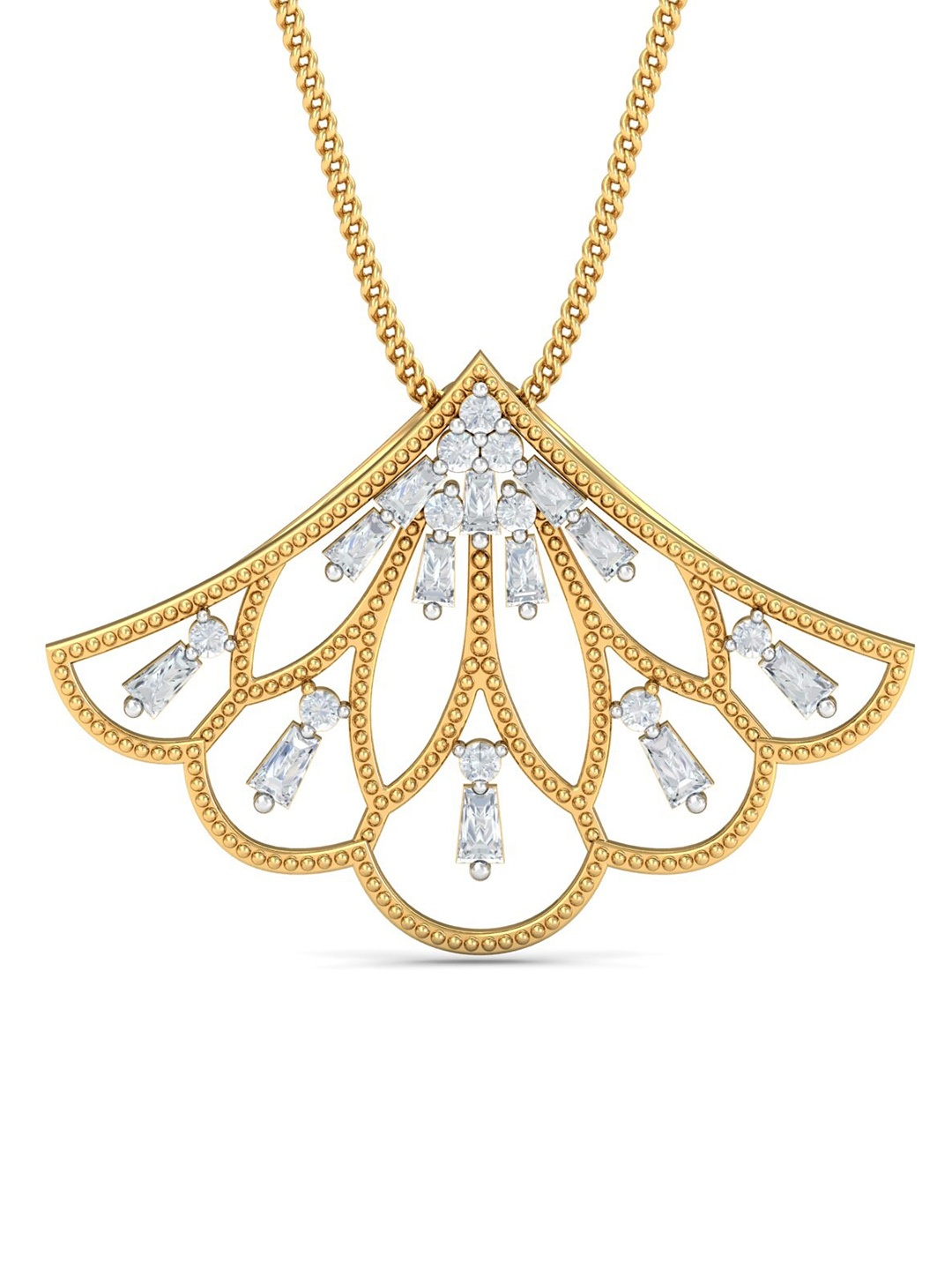 

KUBERBOX 18KT Gold Diamond Pendant - 1.76 g