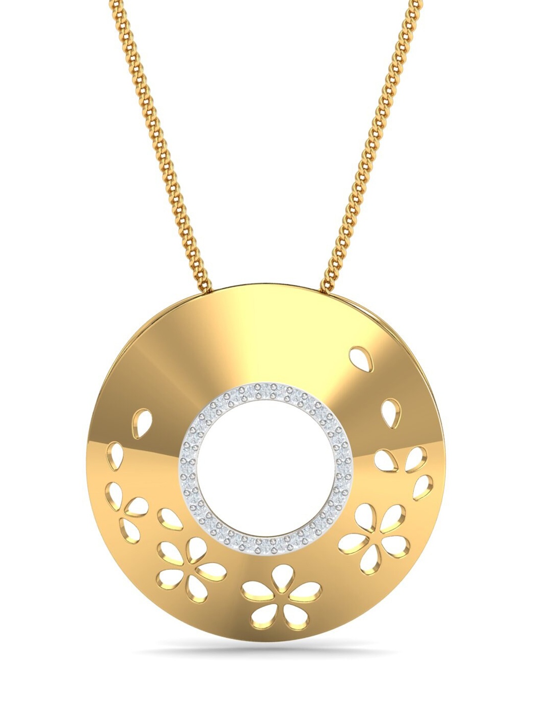 

KUBERBOX Aleksandra 18KT Gold Diamond-Studded Pendant -2.55 gm