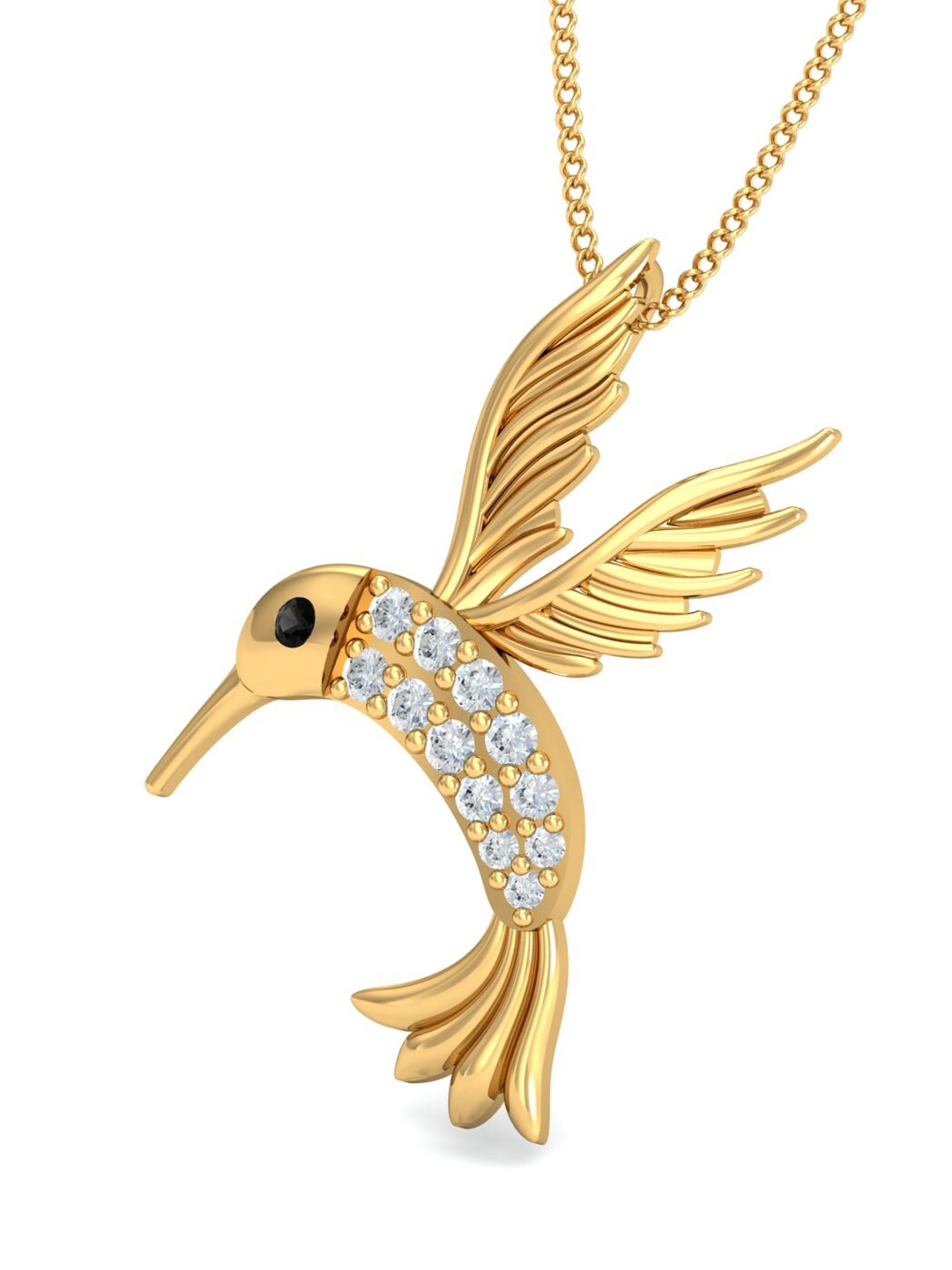 

KUBERBOX 18KT Gold Diamond-Studded Pendant - 1.67 g