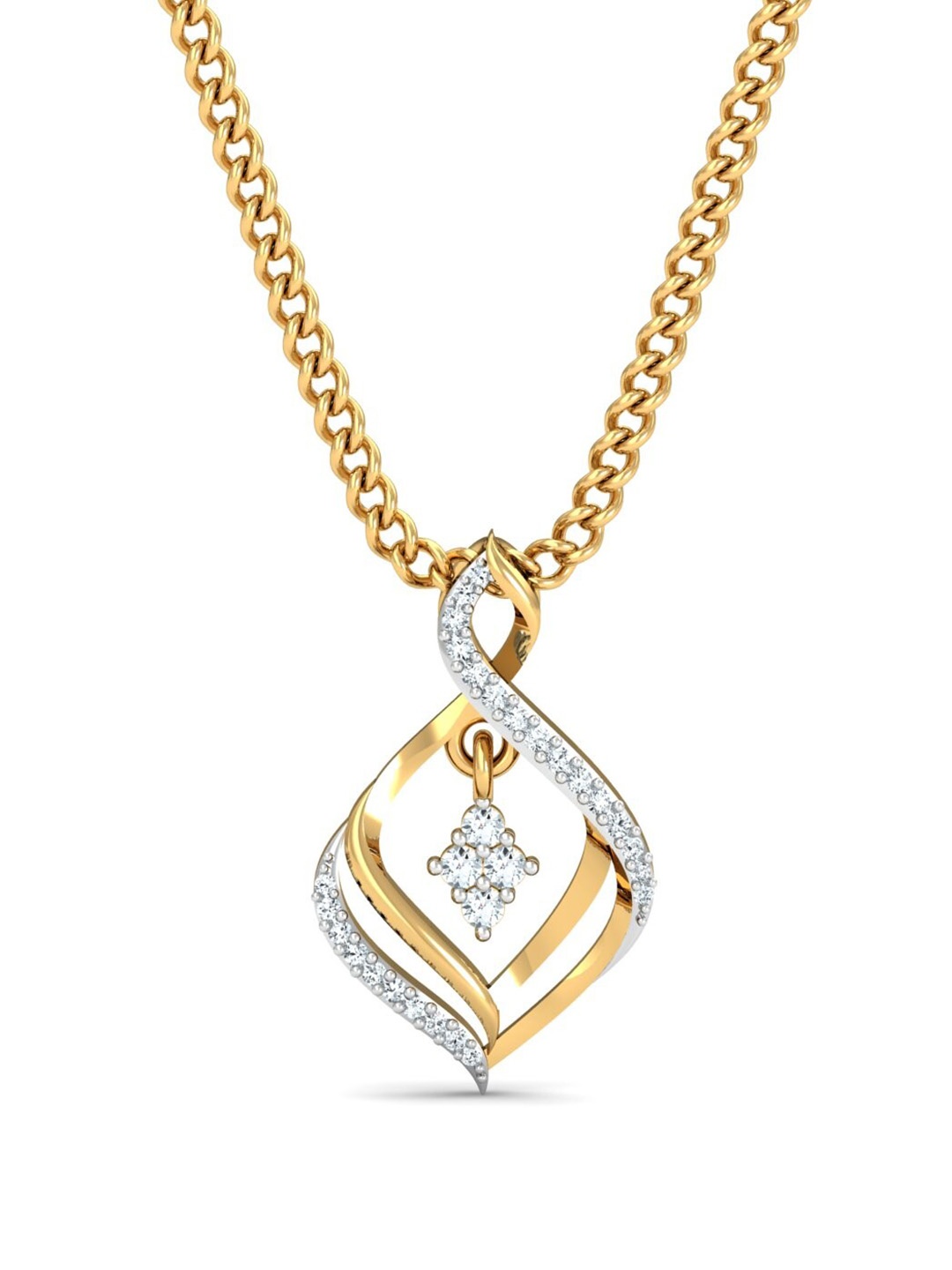 

KUBERBOX Classic 18KT Gold Diamond-Studded Pendant 1 gm