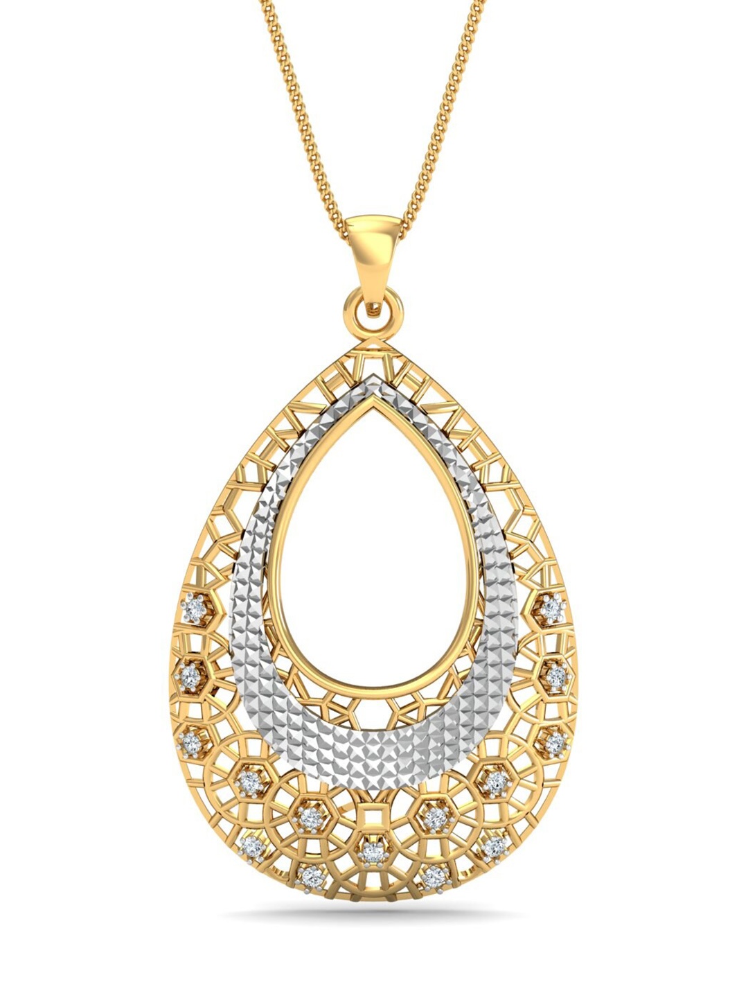 

KUBERBOX Precisee 18KT Gold Pendant Diamond-4.68 gm