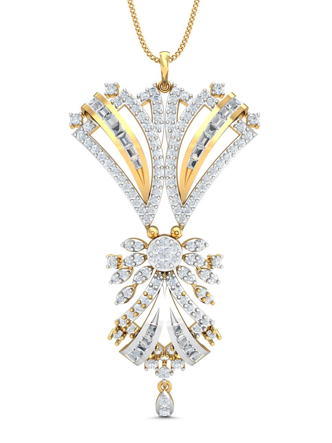 

KUBERBOX Royal 18KT Gold Diamond-Studded Pendant - 9.76g