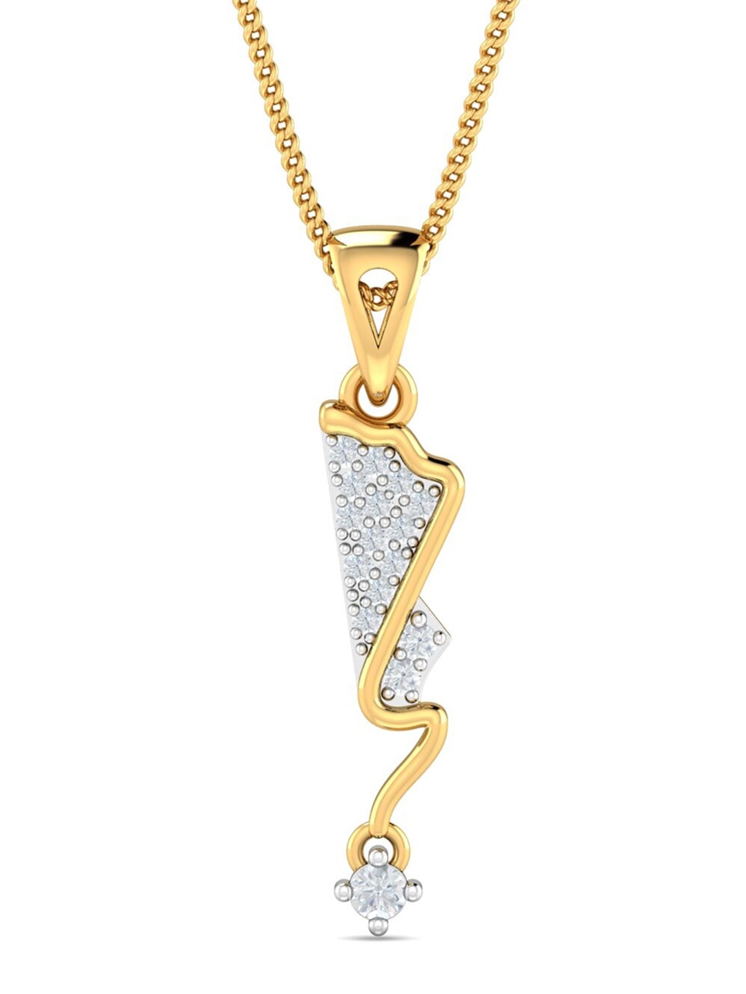 

KUBERBOX Elisheva 18KT Gold Diamond Studded Pendant - 0.86 gm