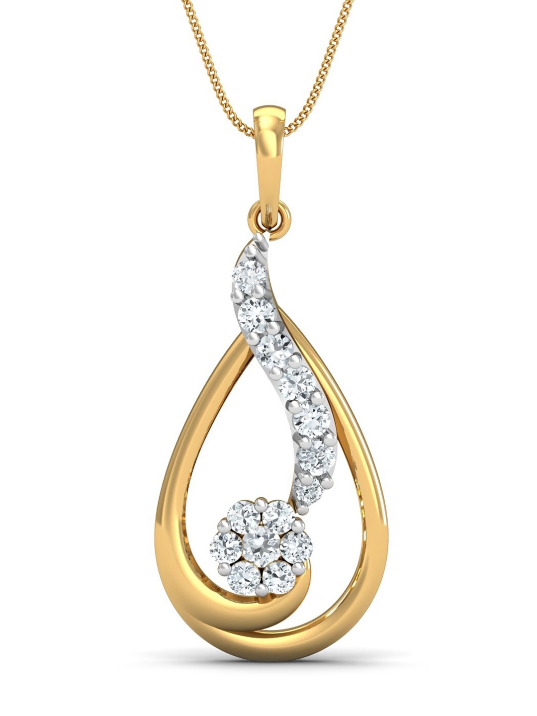 

KUBERBOX El Curato 18KT Gold Diamond-Studded Pendant - 2.35 gm