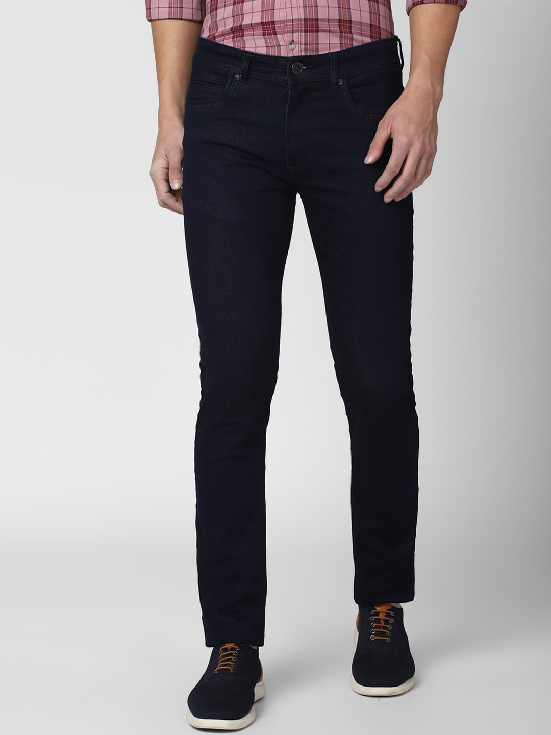 

Peter England Casuals Men Mid-Rise Clean Look Slim Fit Stretchable Jeans, Navy blue