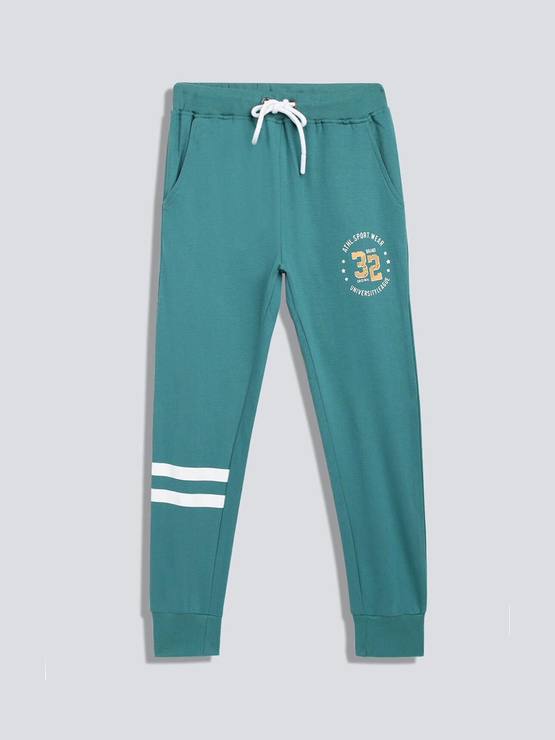 

Urbano Juniors Boys Typography Printed Pure Cotton Jogger, Green
