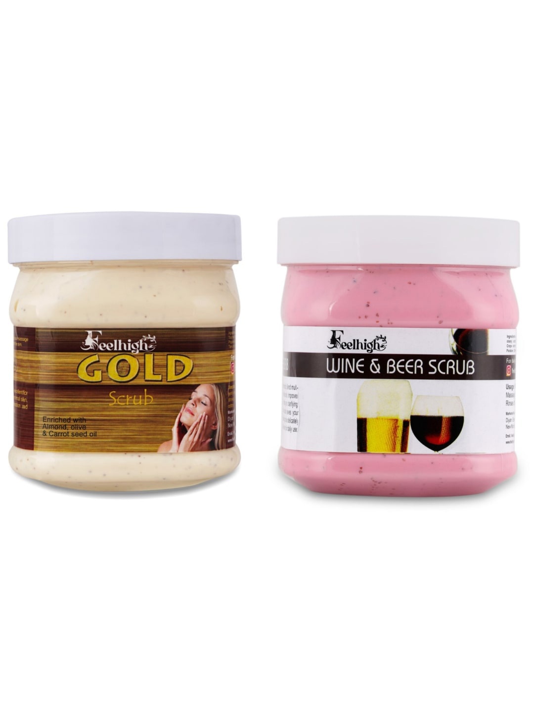 

FEELHIGH Gold Face Scrub & Wine & Beer Scrub - 1000 ml, Multi