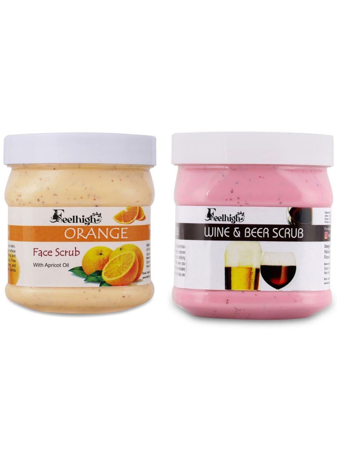 

FEELHIGH Orange Face Scrub & Wine & Beer Scrub - 1000 ml, Multi