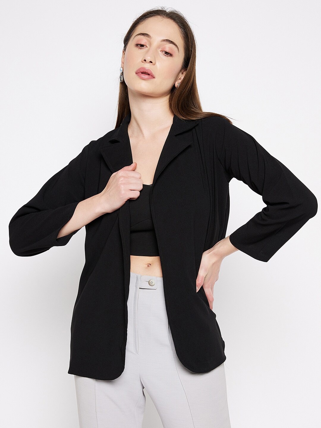 

Fashfun Women Open Front Shrug, Black