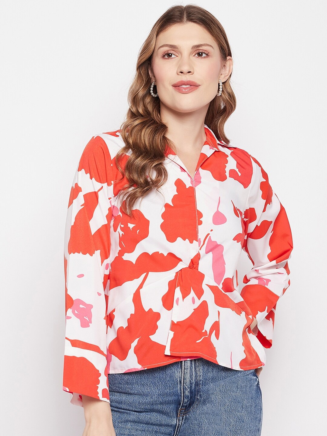 

Fashfun Printed Shirt Style Top, White