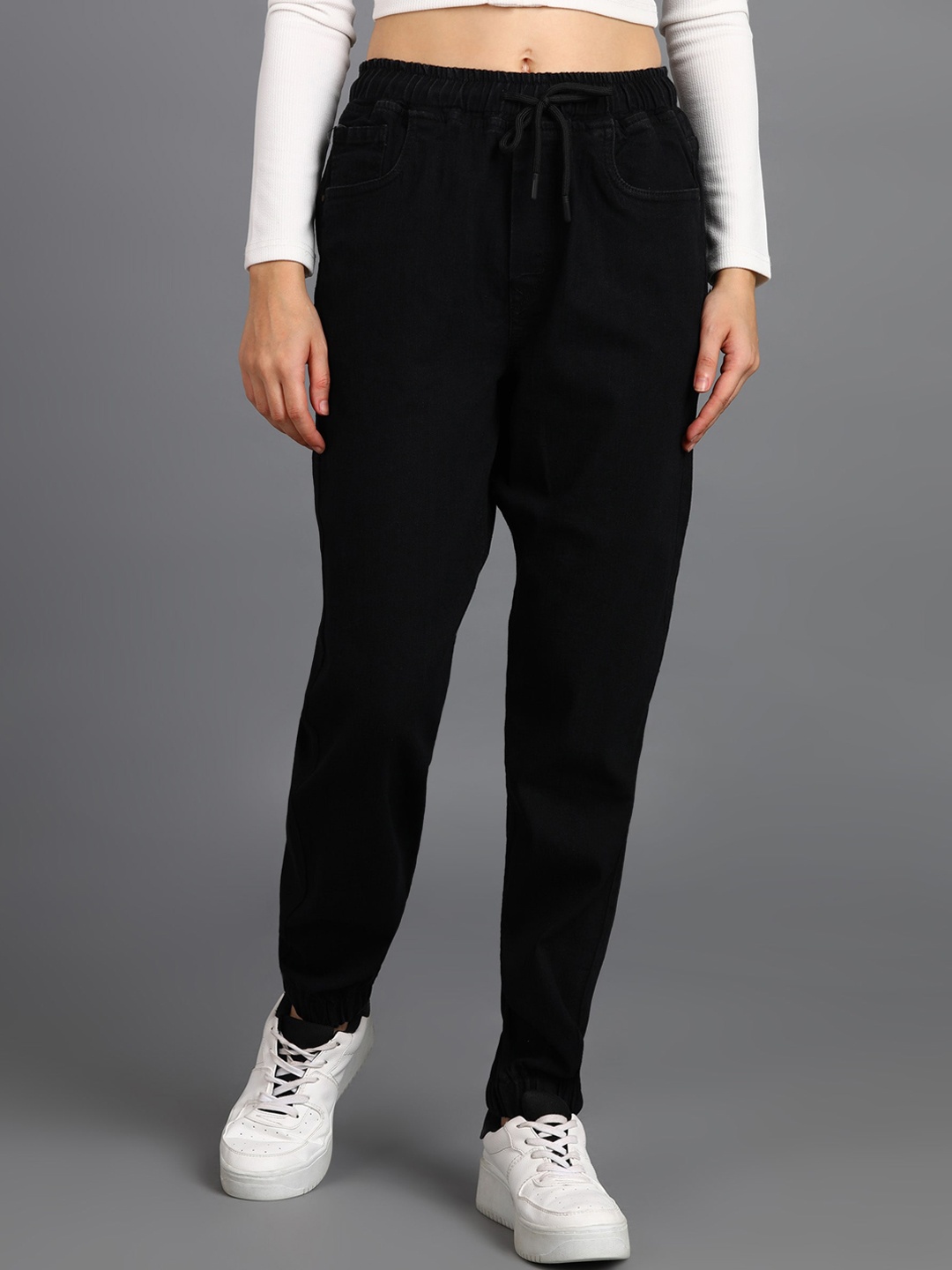 

Urbano Fashion Women Stretchable Jogger Jeans, Black