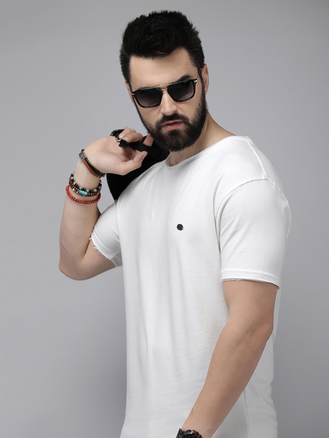 

Roadster Men Longline T-shirt, White
