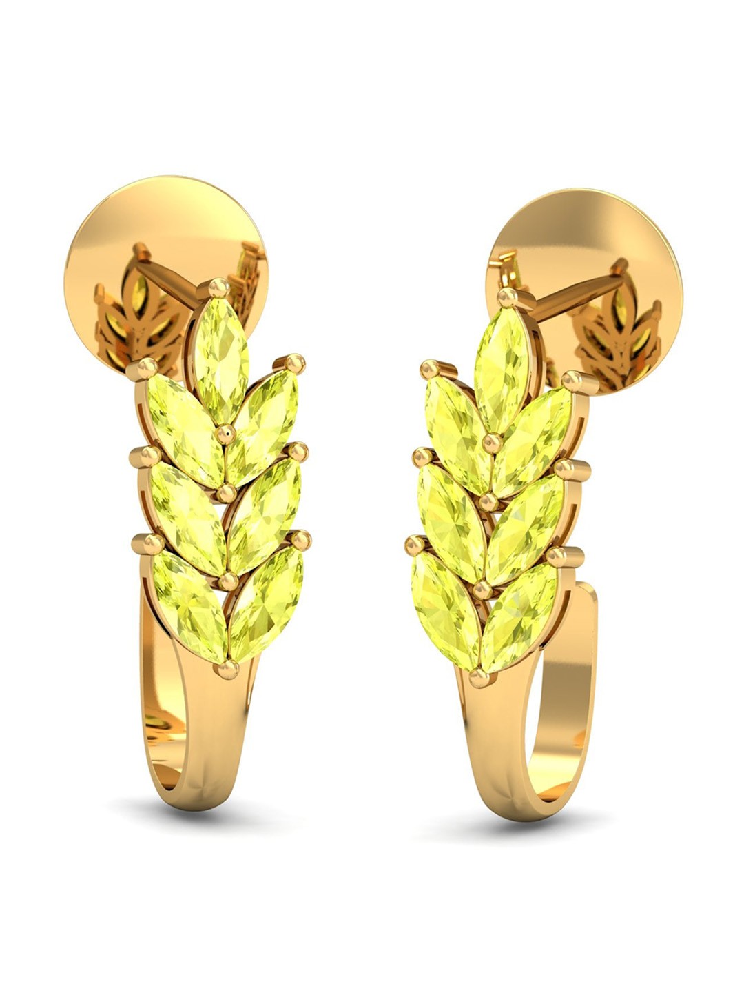 

KUBERBOX 18KT Gold Topaz Earrings - 3.15 g