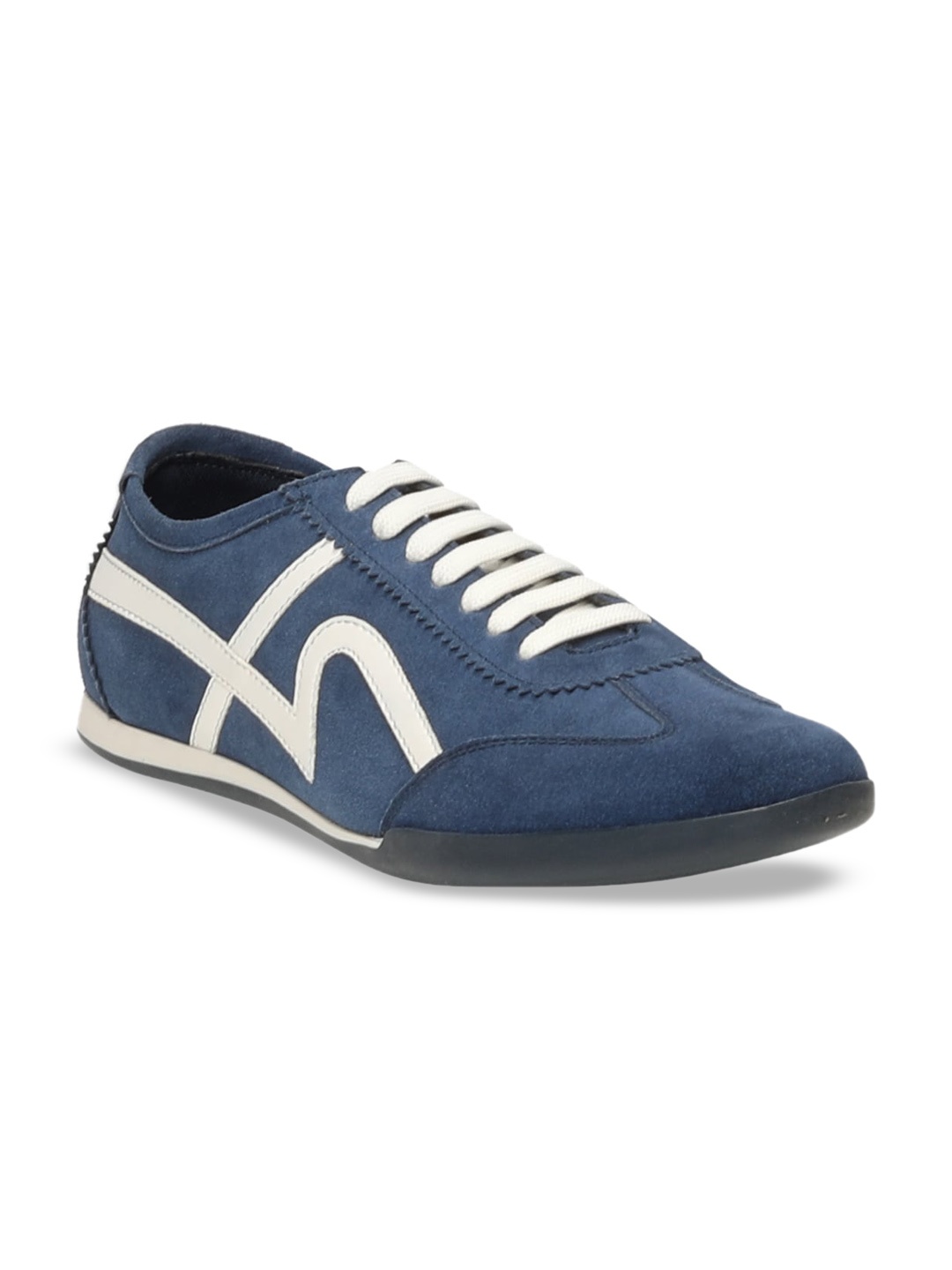 

SPYKAR Men Textured Contrast Sole Sneakers, Blue