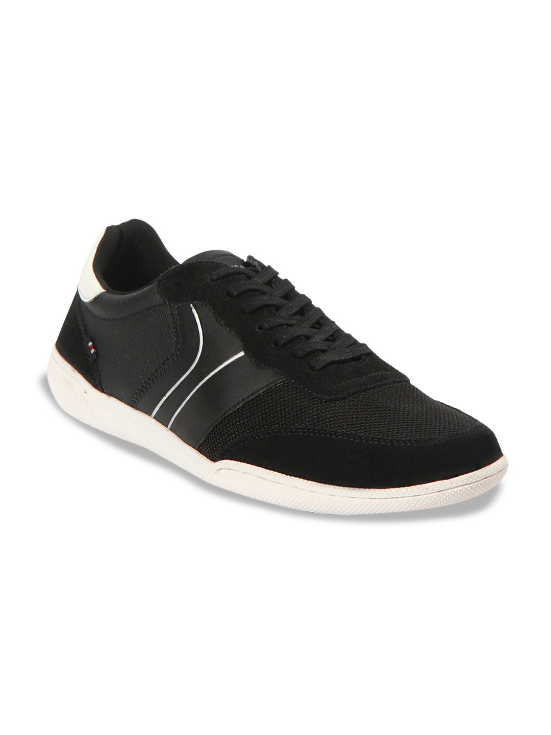 

SPYKAR Men Textured Suede Contrast Sole Sneakers, Black