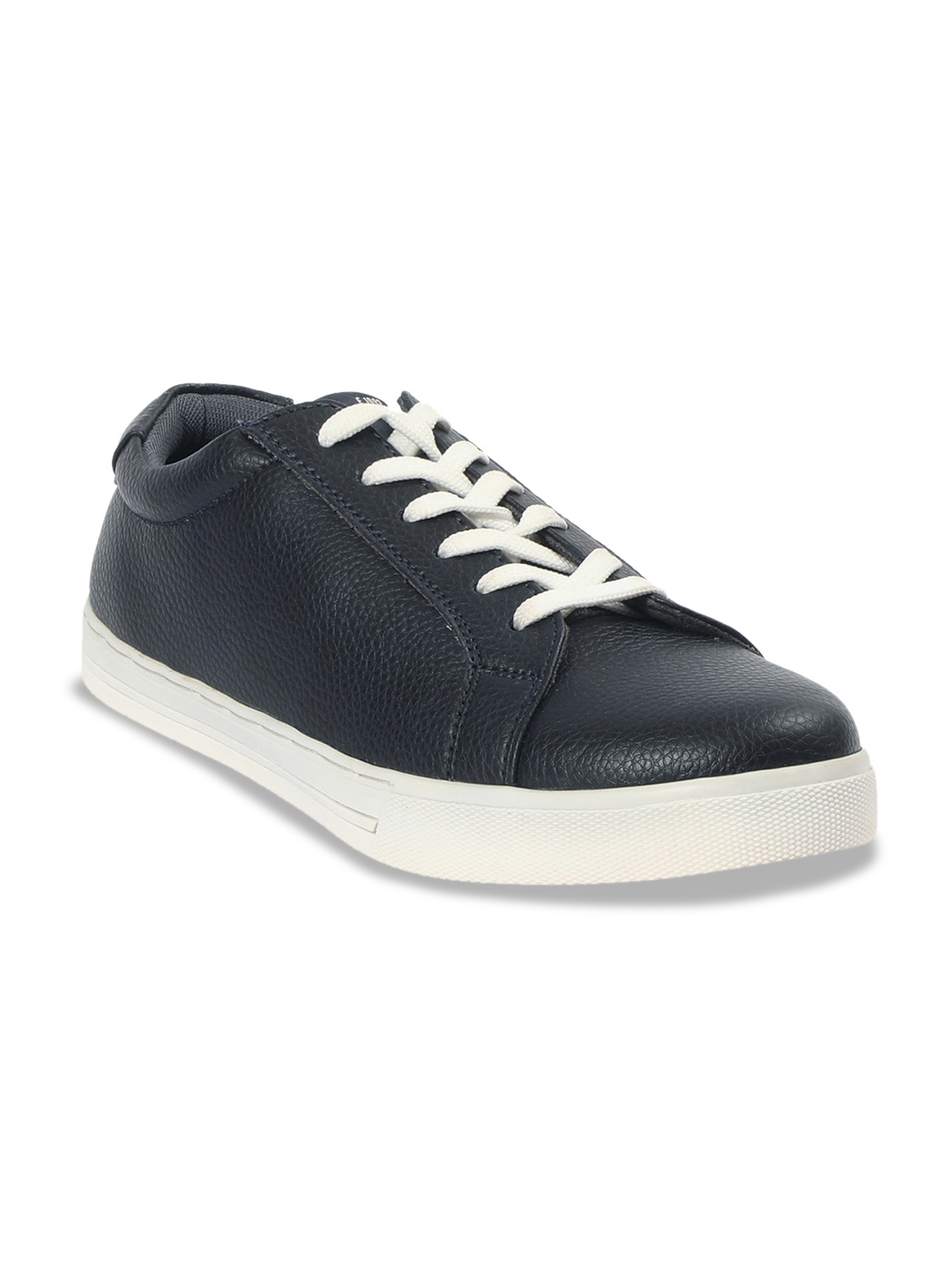 

SPYKAR Men Textured Contrast Sole Sneakers, Navy blue