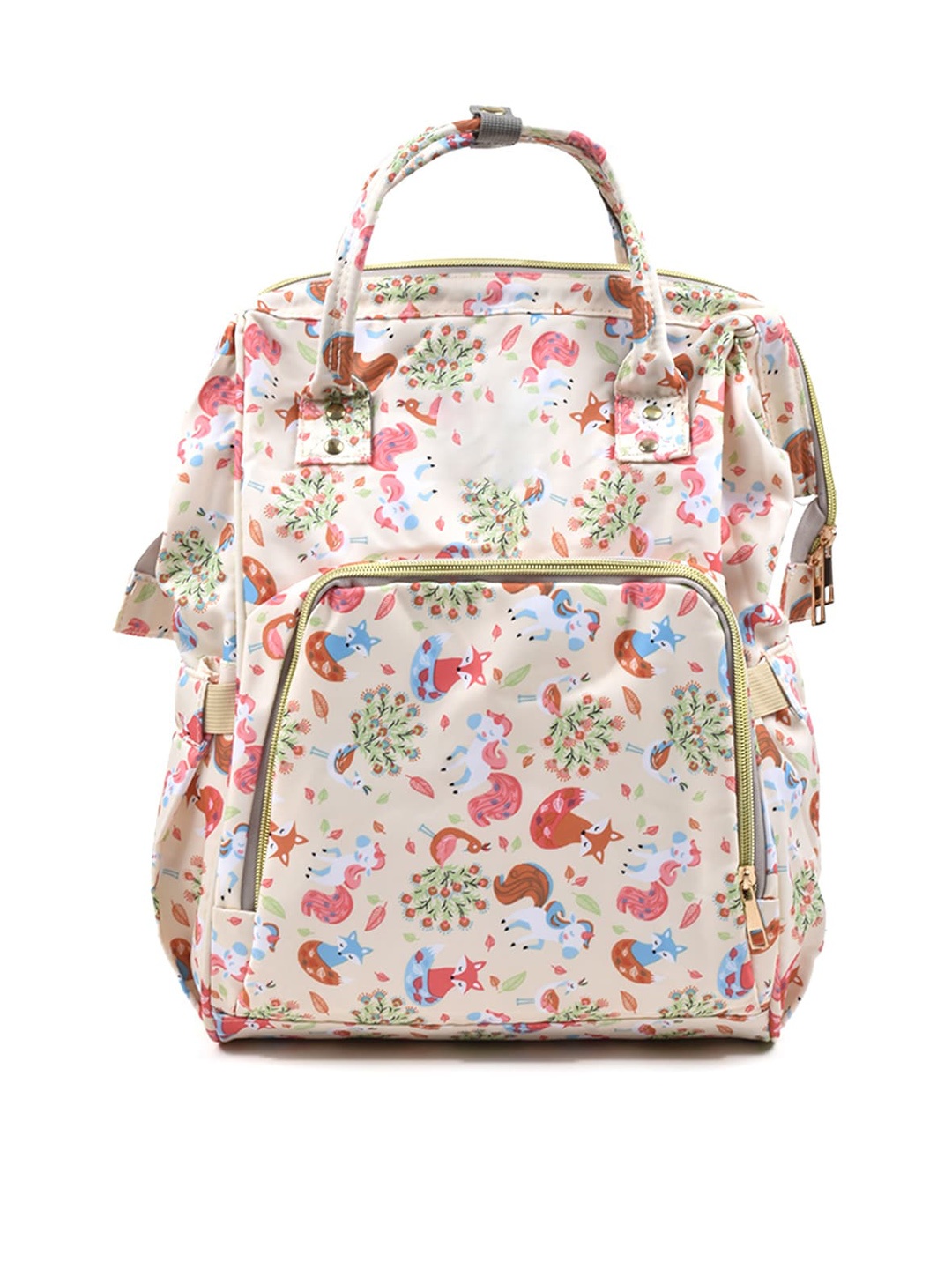 

Moms Home Kids Printed Diaper Backpack, Beige