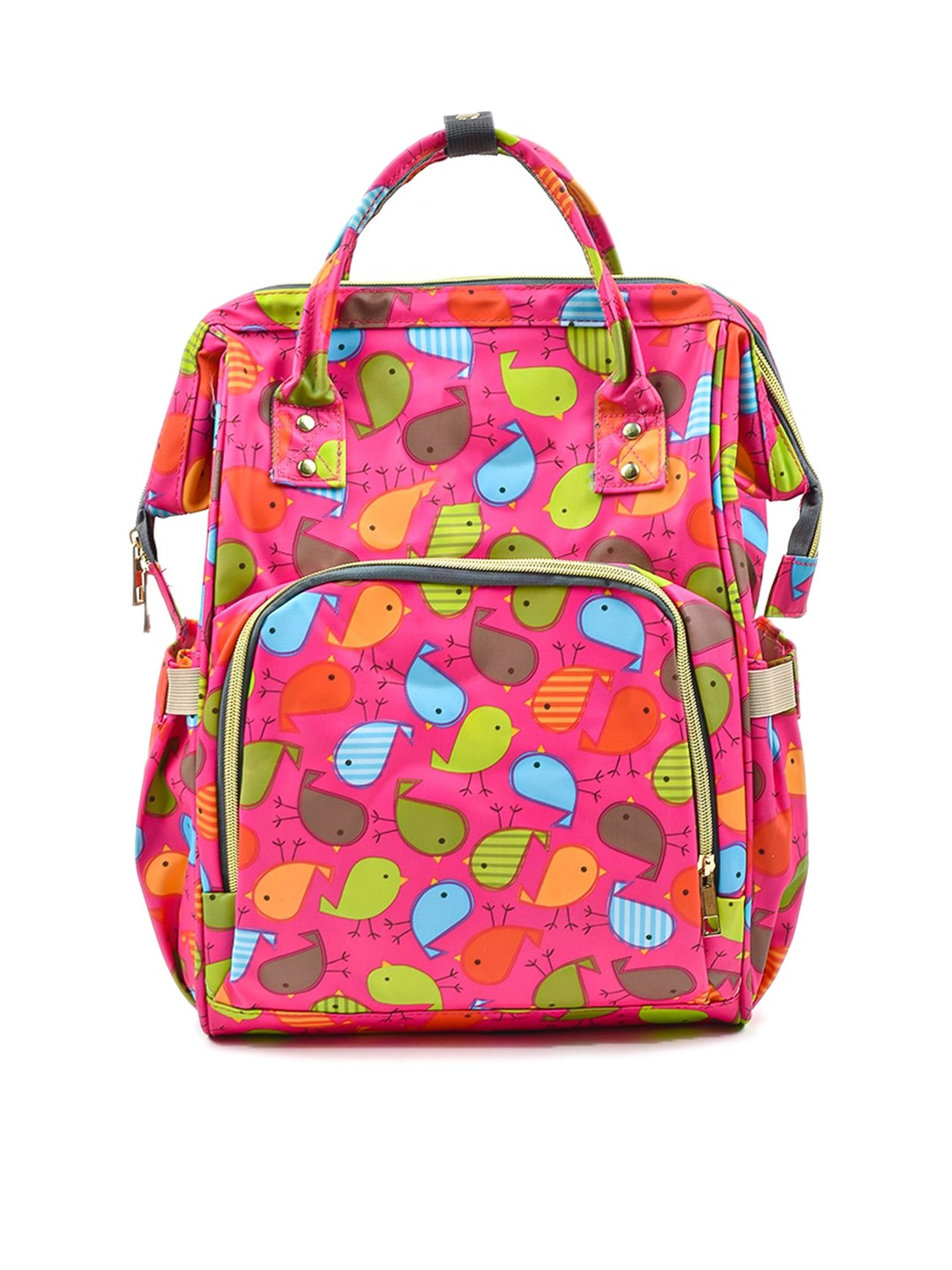 

Moms Home Printed Lightweight Baby Diaper Bag, Pink