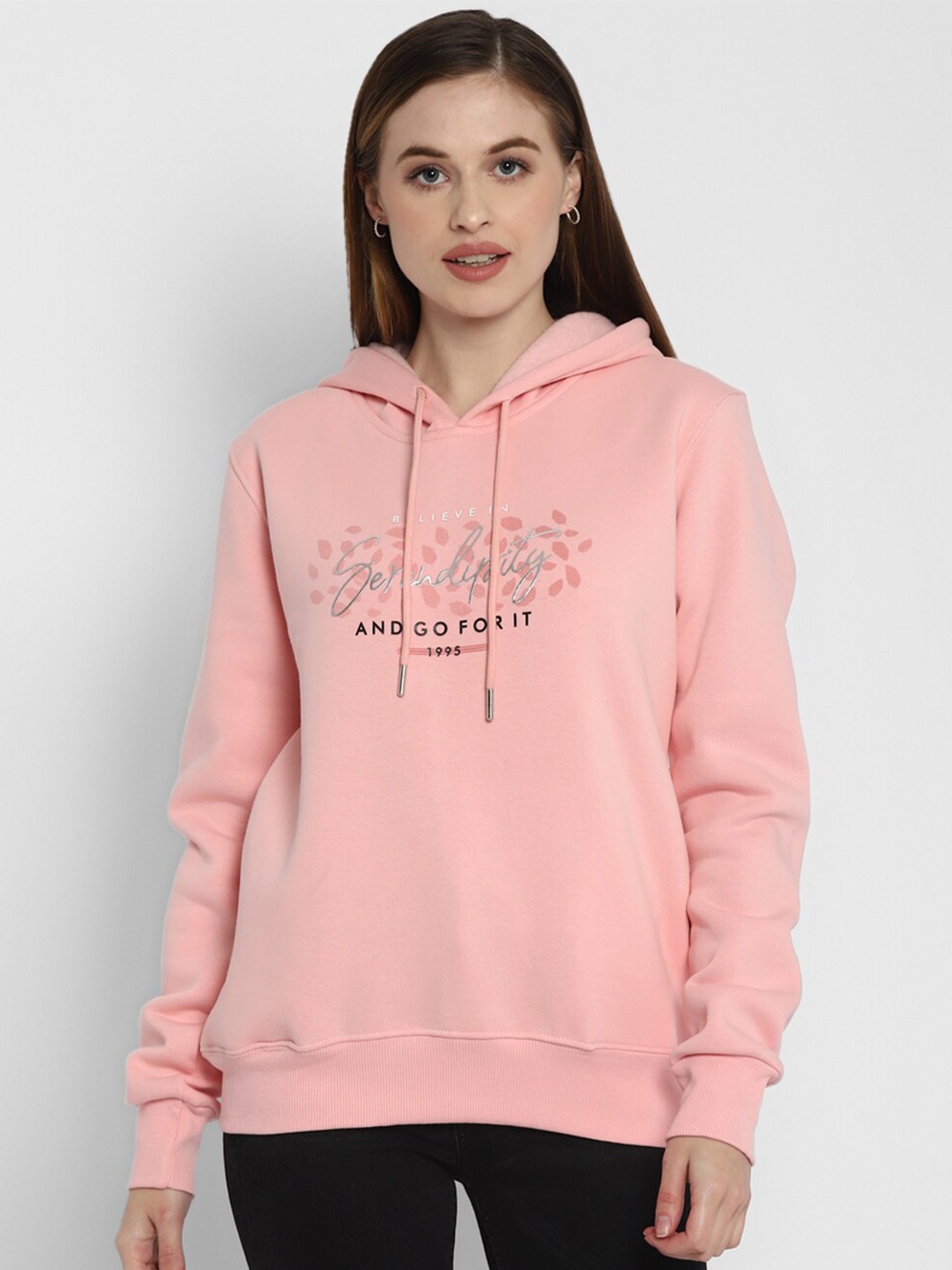 

Alan Jones Typography Printed Hooded Sweatshirt, Pink